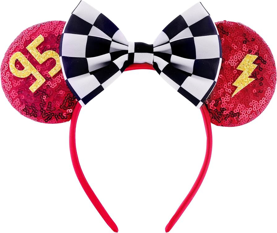 Cars Mouse Ear Headbands,Sparkle Mouse Ears Headband for Women Girls Cartoon Costume Cosplay Deco... | Amazon (US)