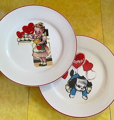 Rosanna Set of 2 Vintage Style Valentine 8" Dessert Plate | eBay US
