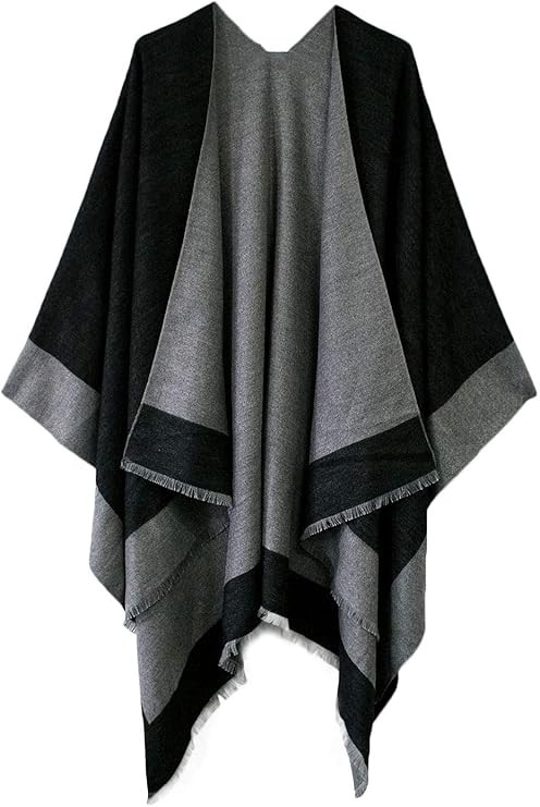 Urban CoCo Women's Shawl Wrap Poncho Ruana Cape Cardigan Open Front Coat for Fall Winter Holiday | Amazon (US)