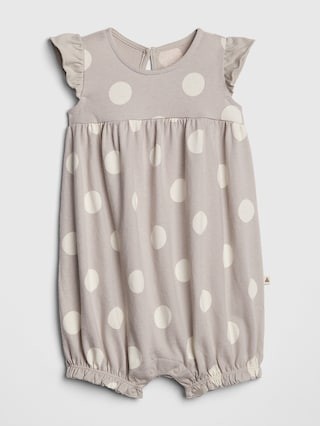 Baby Organic Cotton Dot Shorty One-Piece | Gap US