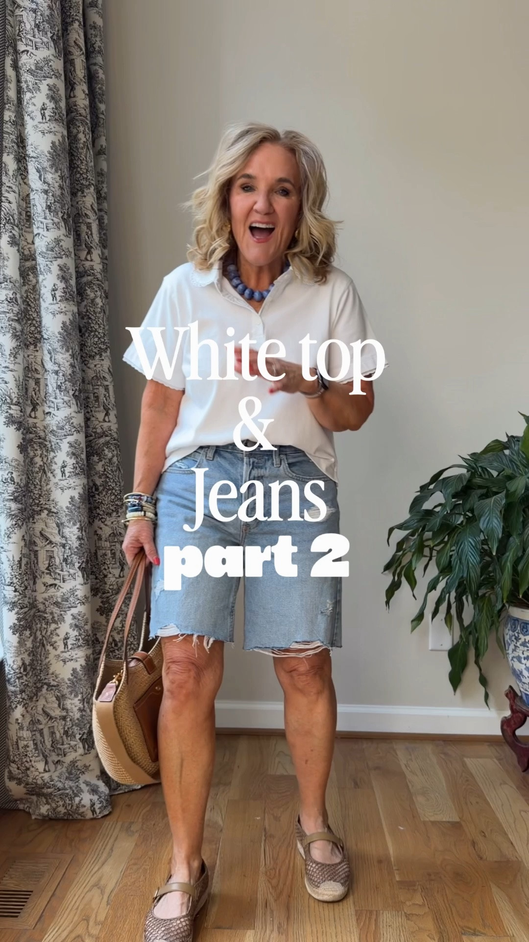 Target denim shorts are great! Rigid denim no stretch but give throughout the day. Wearing an 8 

Top is fabulous. Pretty polo shirt size medium/8
10% off my tote code NANETTE
My must have espadrilles so comfortable

#LTKootd #LTKOver40 #LTKPetite