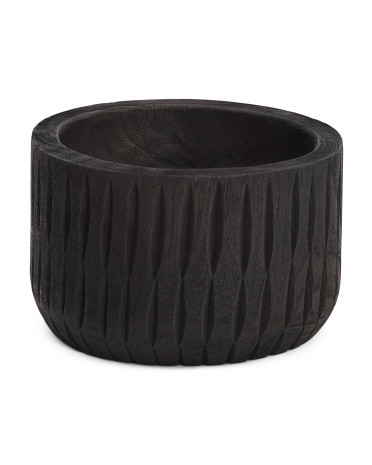 Wooden Ridged Bowl | TJ Maxx