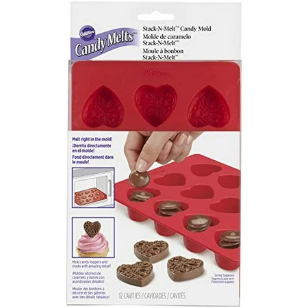 Wilton Mini Hearts Silicone Mold, 12-Cavity - Heart Shaped Mold | Walmart (US)