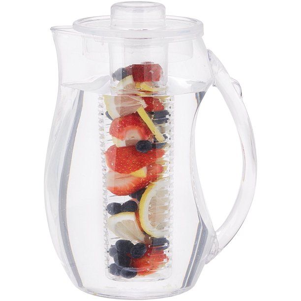 Fruit Infusion Jug (Clear) BPA-Free Plastic, water Jug, Pitcher, infuser, 2.5L container Hot Cold... | Walmart (US)