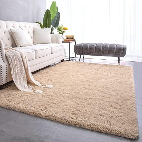 Wellber Modern Soft Shaggy Rugs Fluffy Home Decorative Carpets, Rectangle Durable Plush Fuzzy Area R | Amazon (US)