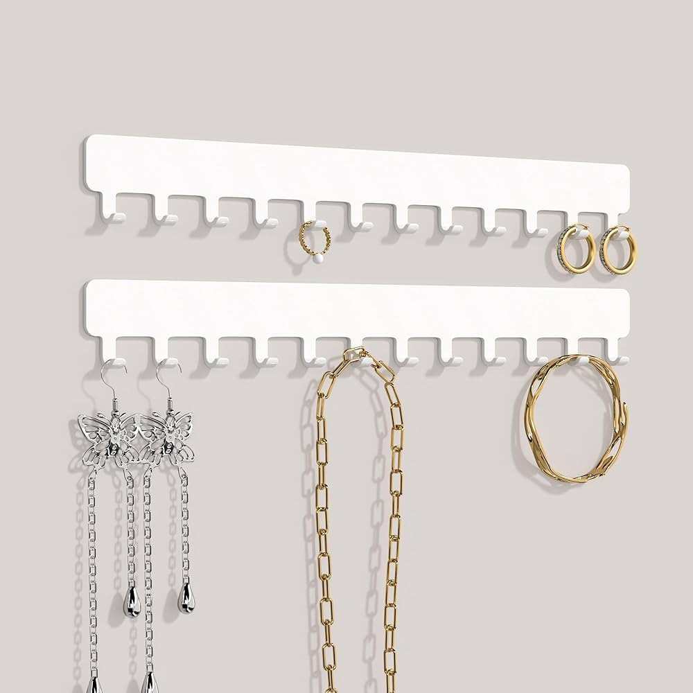 Necklace Holder Hanging Jewelry Organizer - Jewelry Organizer for Necklace, Self-Adhesive Necklac... | Amazon (US)