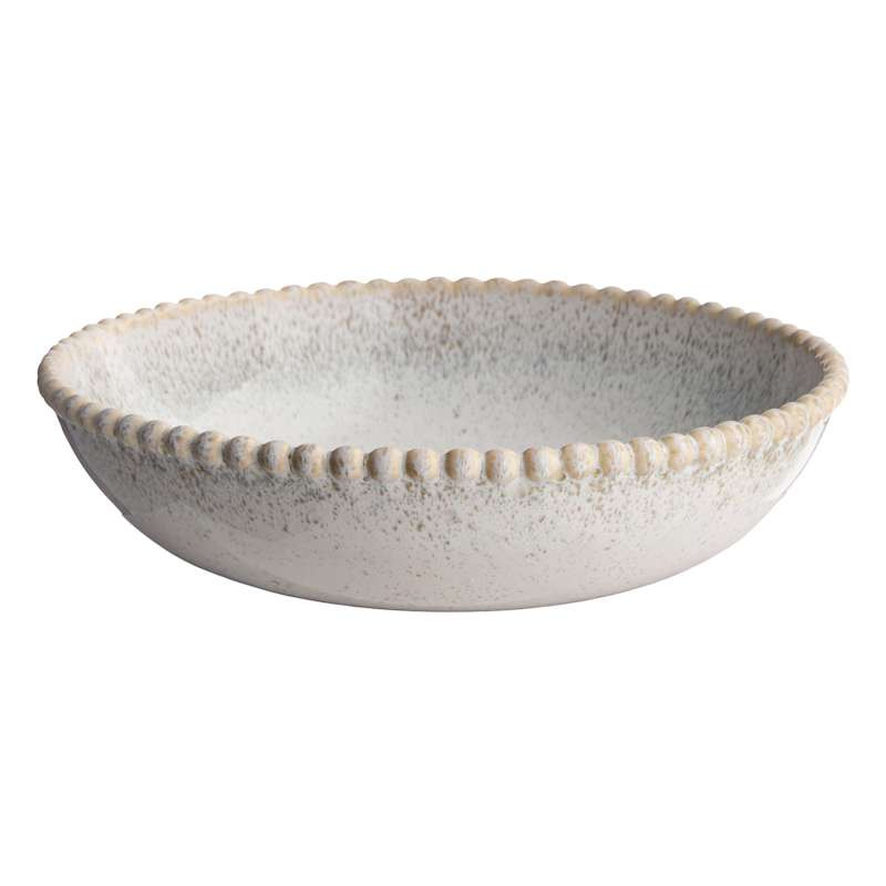 White Reactive Glaze Ceramic Bowl, 8.75" | At Home