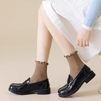 Mcool Mary Womens Crew Socks Ruffle Casual Cotton Frilly Breathable Cute Knit Lettuce Trim Ankle ... | Amazon (US)
