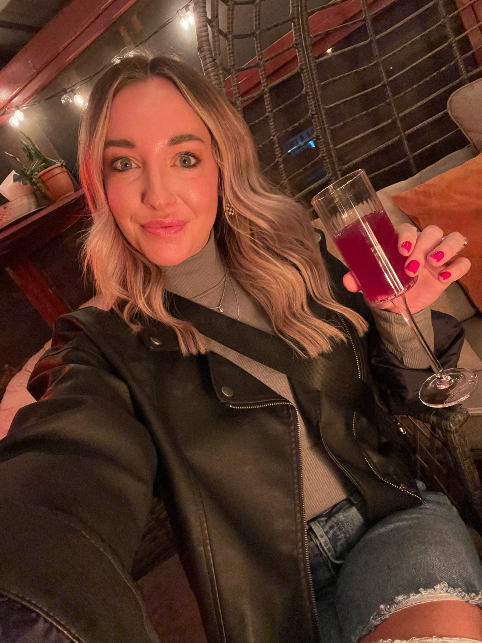 Easy “night out” look with items from AE and Target. 😊 These mock neck cropped long sleeves are on sale right now at AE for $12! 

#LTKfindsunder100