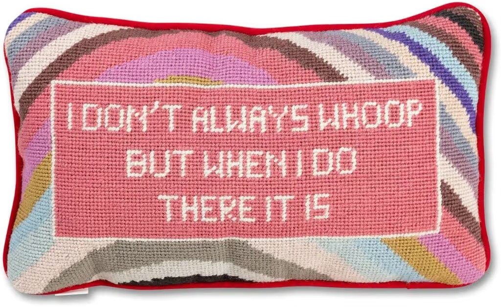 FURBISH Decorative Throw Pillow, 9" x 15", Handmade Needlepoint | Amazon (US)