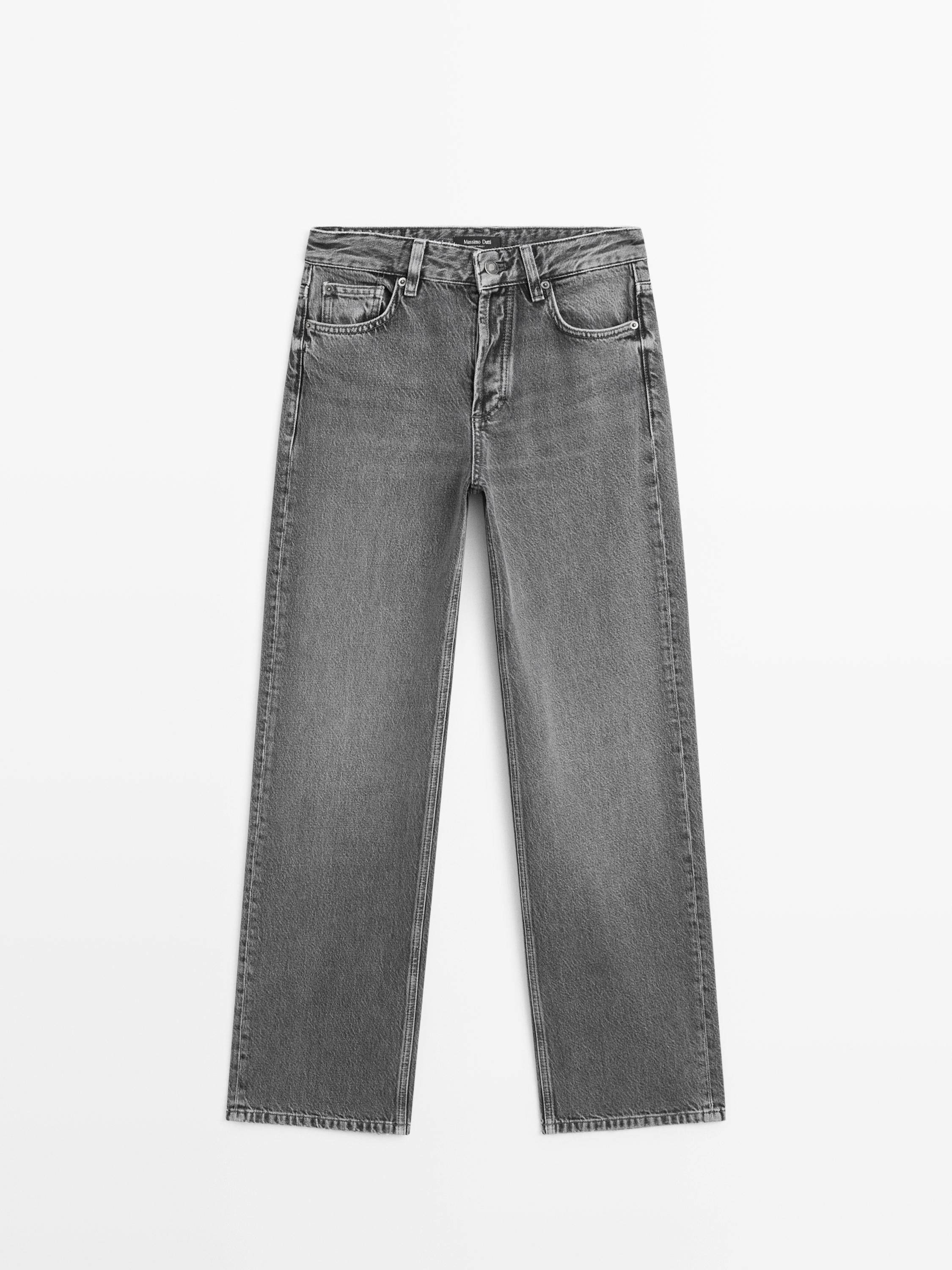 Mid-rise wide-leg jeans | Massimo Dutti US