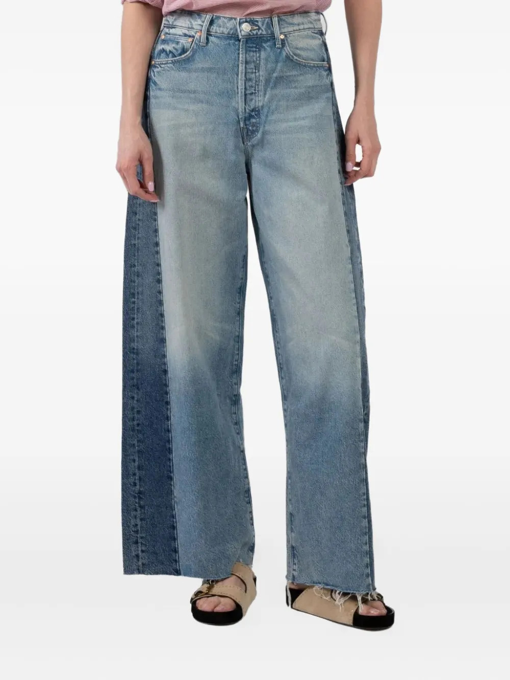 The Pipe Dream Button Sneak Fray jeans | Farfetch Global