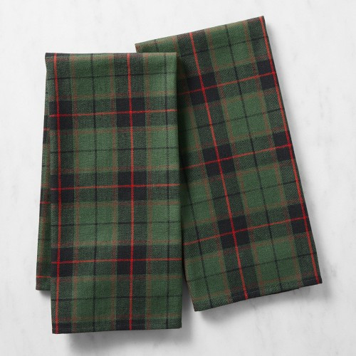 Green Tartan Towels, Set of 2 | Williams-Sonoma