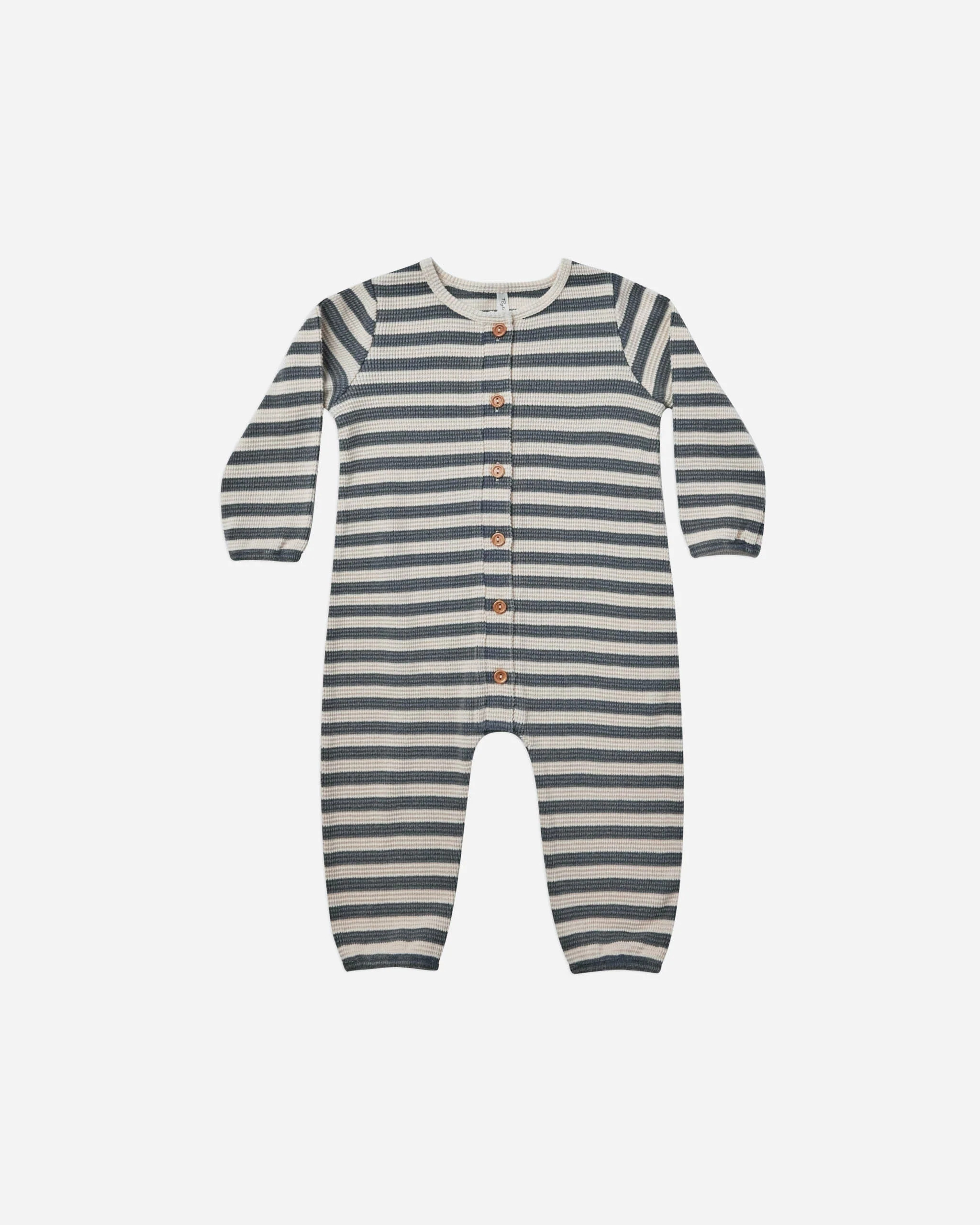 long sleeve jumpsuit || navy stripe | Rylee + Cru