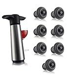 Vacu Vin Stainless Steele Wine Saver (Stainless Steel Save 1 Pump 7 Stoppers) | Amazon (US)