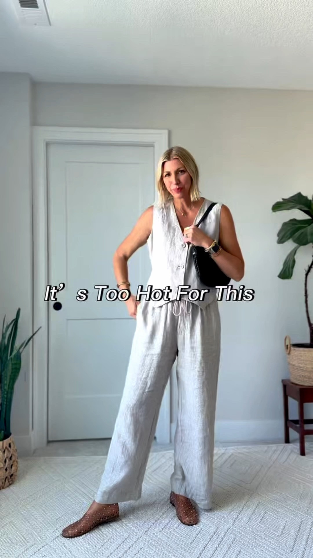 Soft Girl Summer lesson: your fabric matters more than your trend.

These linen wide leg pants are so light weight and breathable for the summer heat. Pair with  linen vest for a chic work or evening out look. I’m 5’10” wearing a large in the 30” length

#LTKootd #LTKSeasonal #LTKOver40