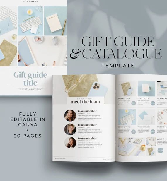 Catalogue / Gift Guide Template INSTANT DOWNLOAD Wholesale catalogue Canva template, Pricing Book... | Etsy (US)