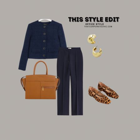 Easy office style -Elevated everyday style with flats 

Office style
Workwear 
Work shoes 
Work bag 
Tweed jacket 
Leopard print shoes 

#LTKstyletip #LTKeurope #LTKworkwear
