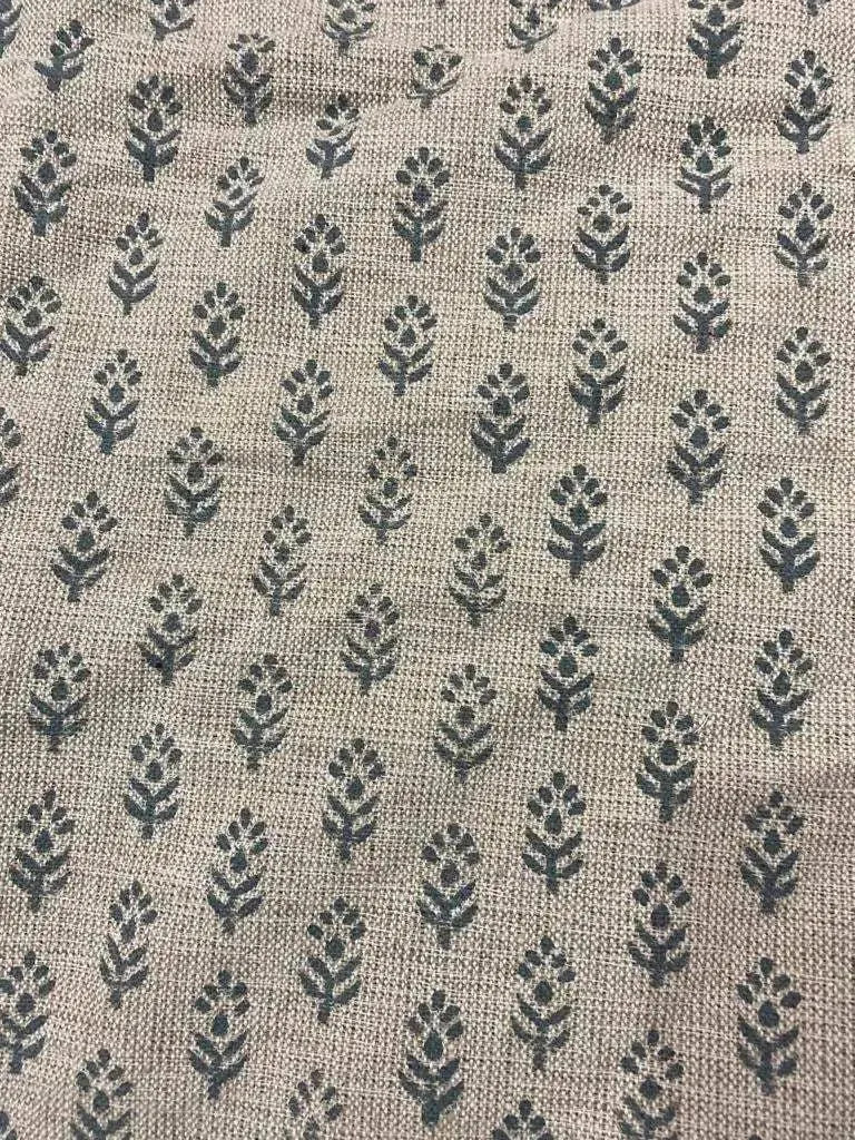 Block Print Linen Fabric by Yard | 58" Wide Designer Heavy Upholstery | Craft Fabric, Rustic Textile, Home Decor, Drapery Linen | Sophia | Etsy (Global)