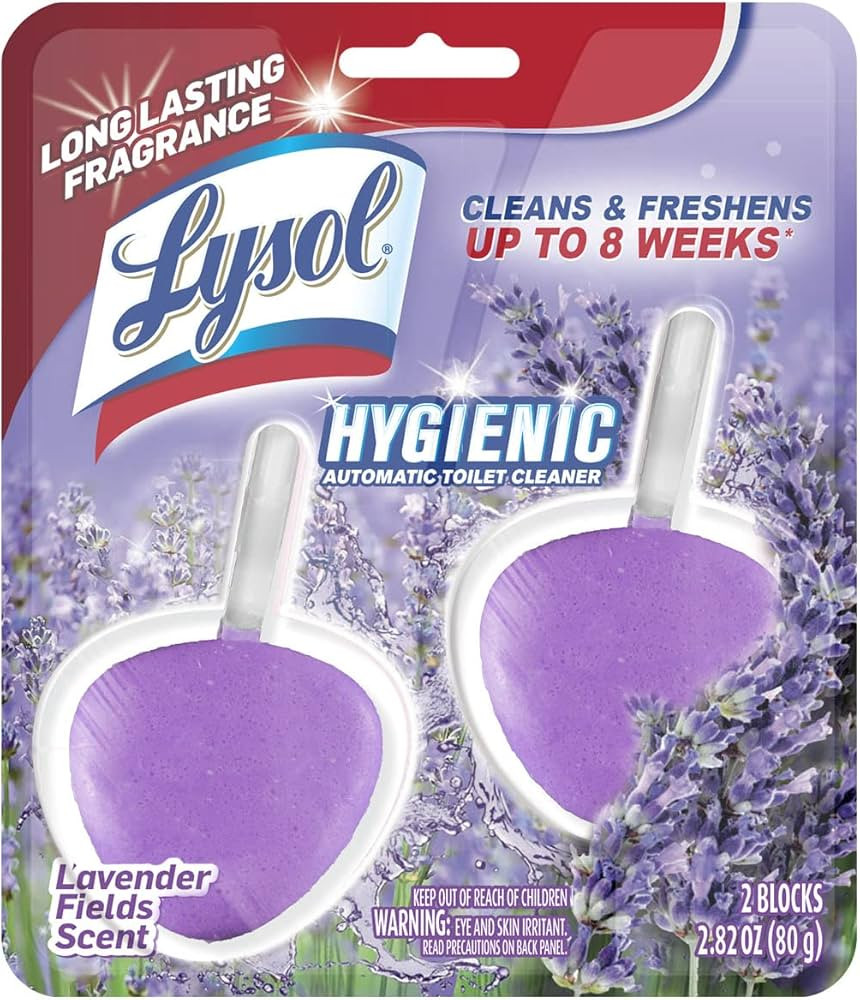 Lysol Automatic In-The-Bowl Toilet Cleaner, Cleans and Freshens Toilet Bowl, Lavender Fields Scen... | Amazon (US)