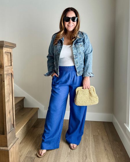 Vacation outfit 

Fit tips: bodysuit tts, L // pants tts, L // jacket tts, L 

Spring fashion  Casual outfit  Old navy fashion  Resort wear  Spring break outfit  Denim styling  Woven tote

#LTKSeasonal #LTKfindsunder100 #LTKmidsize