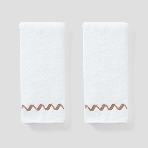 Wave Embroidered Bath Towel | Weezie Towels