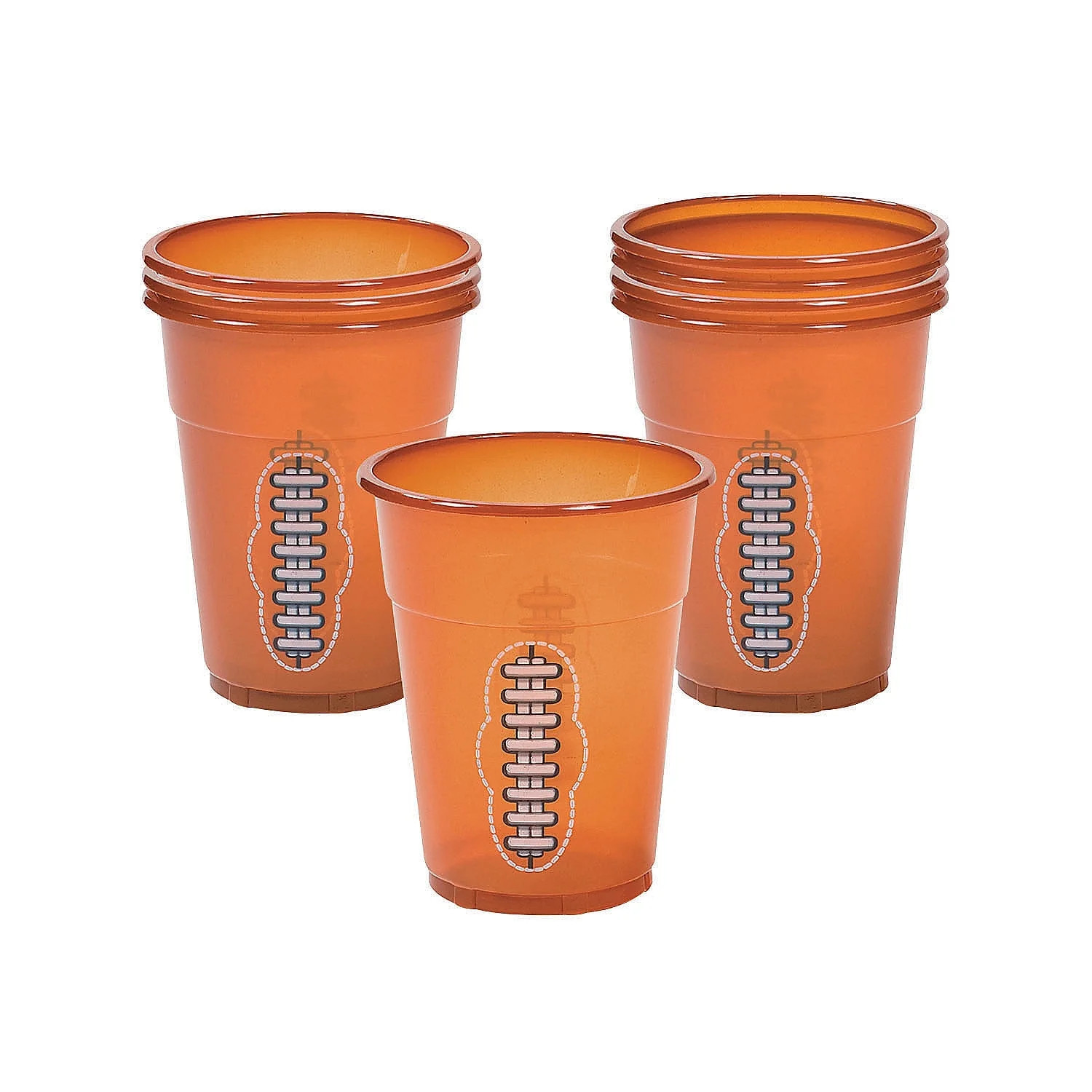 Fun Express Football Disposable Plastic Cups, 16 oz, Solid Print Football, Multicolor, 50 Count, ... | Walmart (US)