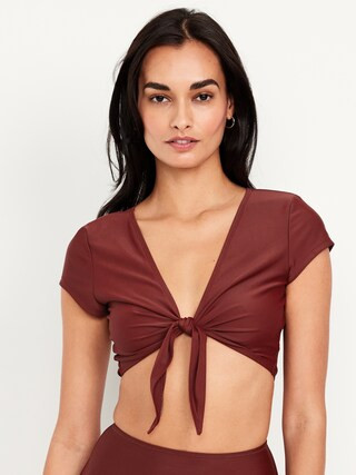 Tie-Front Swim Cover-Up | Old Navy (US)