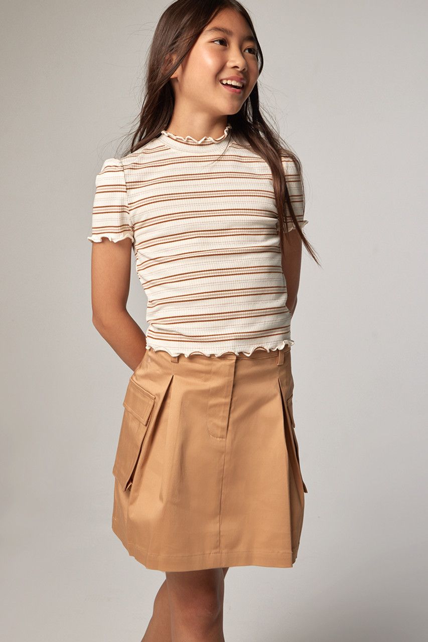 franki Pleated Cargo Skirt for Girls | Francesca's