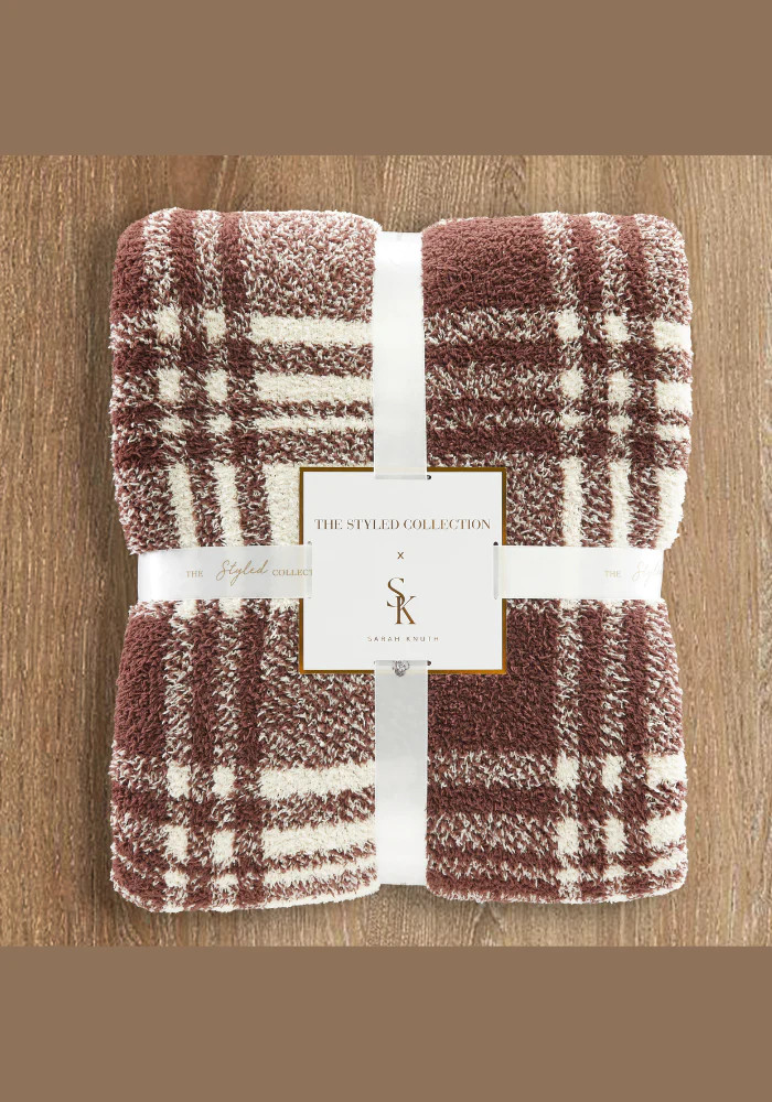 TSC x Sarah Knuth: Windowpane Plaid Buttery Blanket | The Styled Collection
