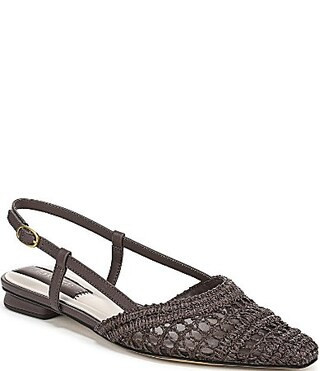 Franco Sarto Riona Woven Raffia Slingback Flats -  7.5 | Dillard's