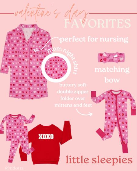 Anyone else obsessed with any and all Valentine’s Day collections?! @littlesleepies has the most adorable bamboo zippies - totally got Coco and I  matching pjs. I’m so excited for this butter soft night gown!!! #littlesleepiespartner

#LTKGiftGuide #LTKbaby #LTKSeasonal