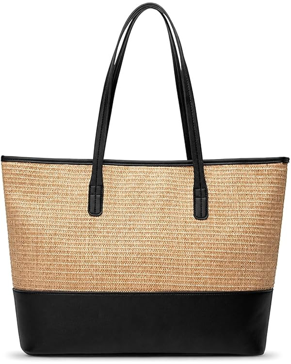 Straw Handbags Women Summer Beach Straw Hobo Tote Bag Hand Woven Handbag Tassel Shoulder Bag Purs... | Amazon (US)