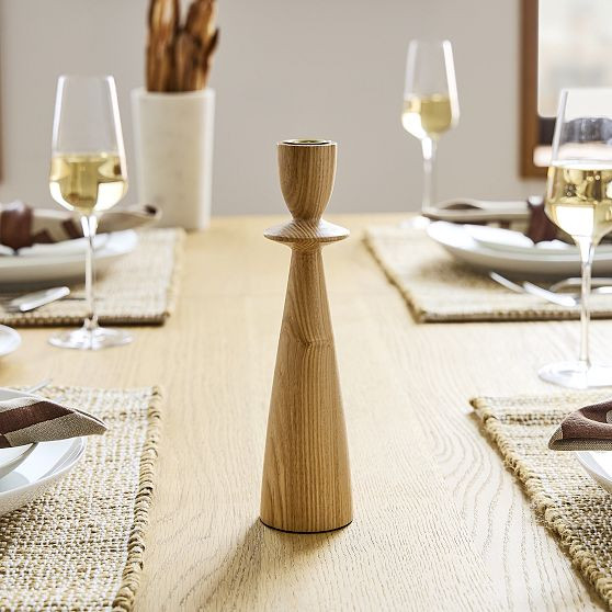 Tira Wood Taper Holder, Light Ash, Large | West Elm (US)