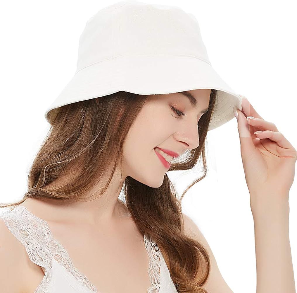 Bucket Hats for Women,Summer Travel Beach Sun Hat Outdoor Cap,Packable Teens Girls Bucket Hat UPF... | Amazon (US)