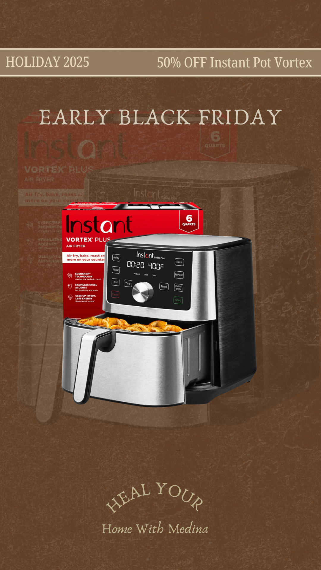 50% off the Instant Pot Vortex this week!  

 #LTKCyberWeek #LTKGiftGuide #LTKSaleAlert