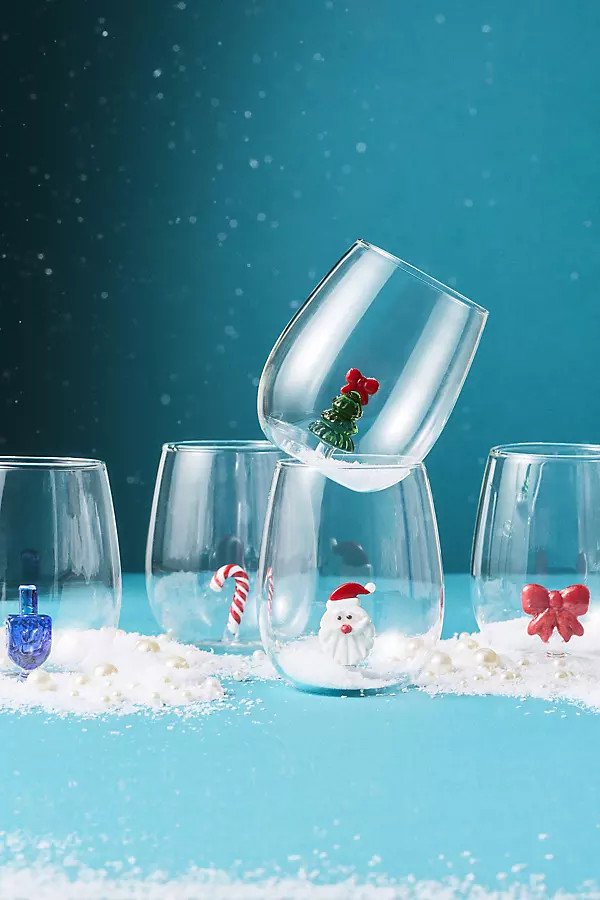 The Jolly Icon Stemless Wine Glass | Anthropologie (US)