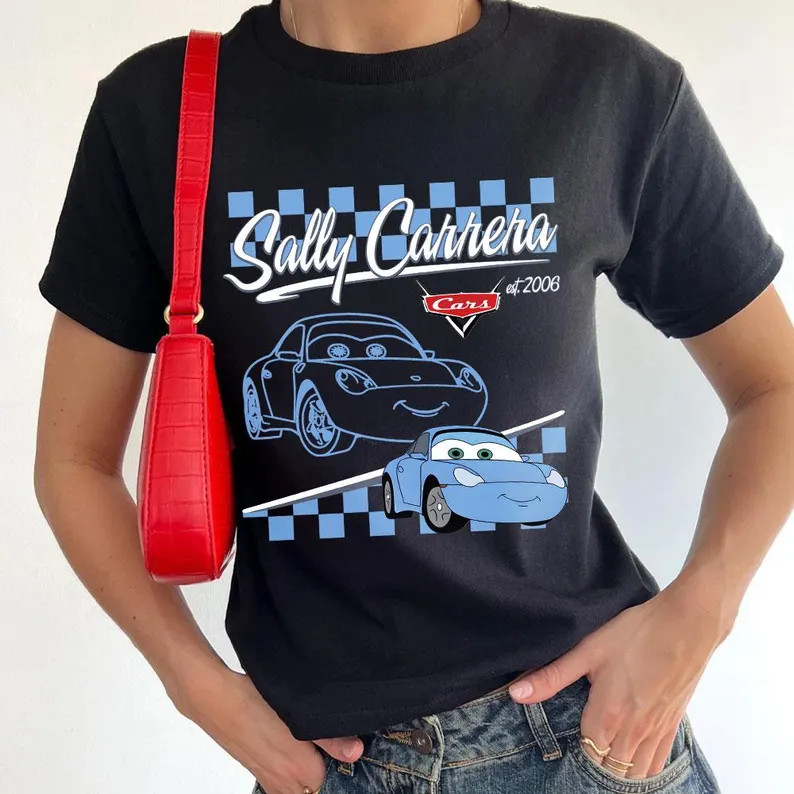 Retro Disney Cars Shirt, Checkered Lightning Mcqueen Shirt, Cars Sally Shirt, Disney Family Trip ... | Etsy (US)