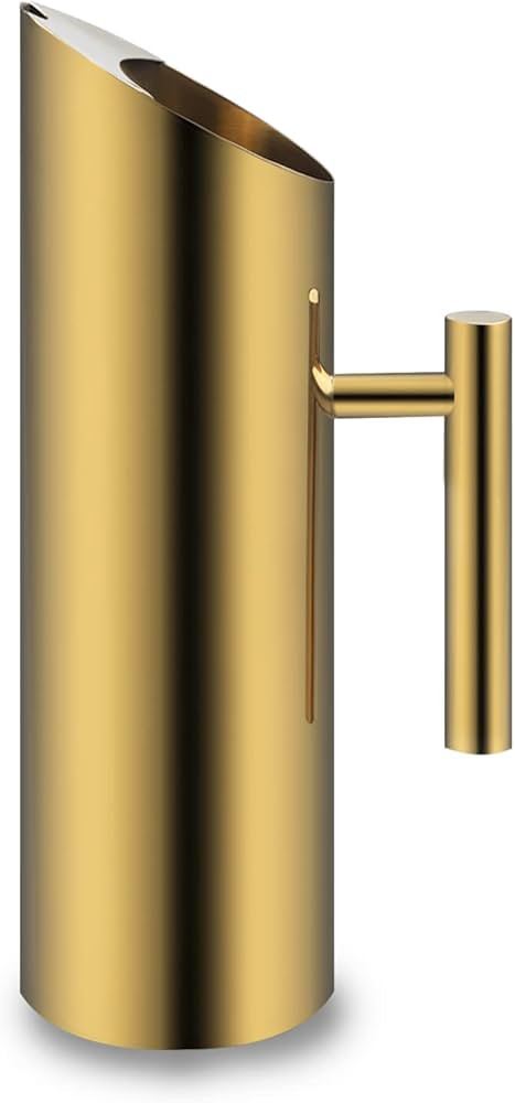 MUGLIO Stainless Steel Water Pithed 53oz Coffee Milk Carafe Frothing Cup Pitcher Jug with Handle ... | Amazon (US)