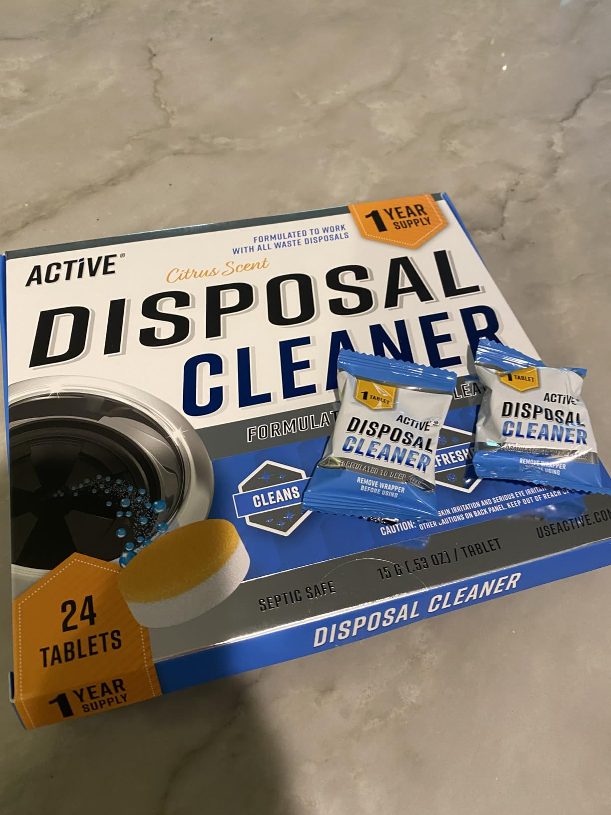 Garbage Disposal Cleaner Deodorizer Tablets - 24 Pack, New Powerful XL Foaming Tablet - Fresh Cit... | Amazon (US)