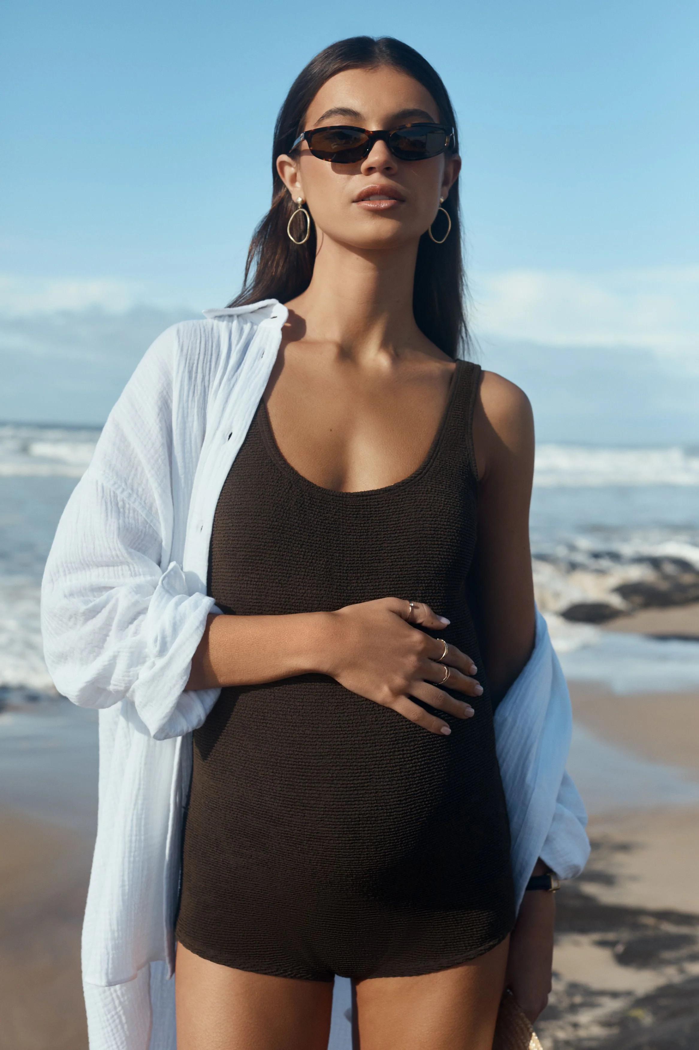 Capri Onepiece (Chocolate) | Legoe Heritage Maternity APAC
