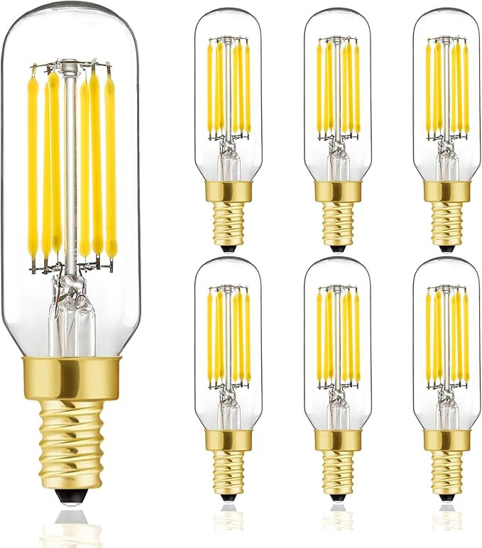 T6 LED Bulb, 60W Candelabra Dimmable Chandelier Light Bulbs 4000K Daylight White Clear 600lm 6W E... | Amazon (US)