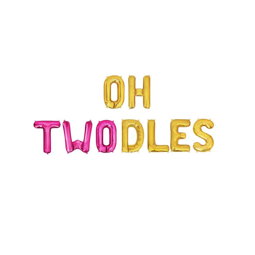 Oh Twodles Balloons Letters Second Birthday Party 2nd Birthday Decorations Balloon Banner Minnie ... | Etsy (US)