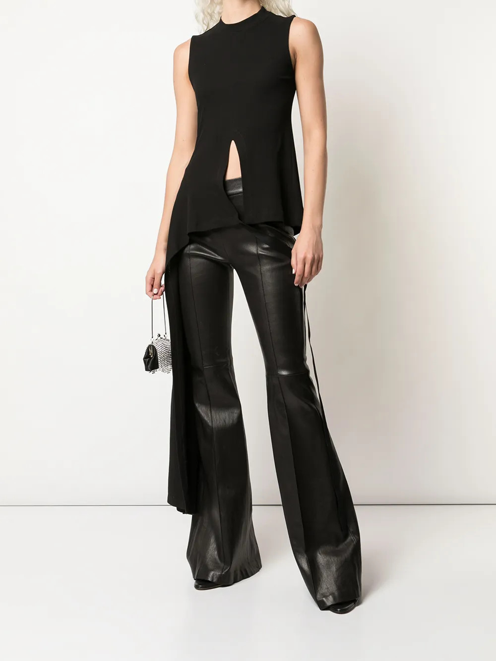 Rosetta Getty Sleeveless Split Apron T-shirt  | Black | FARFETCH | Farfetch Global