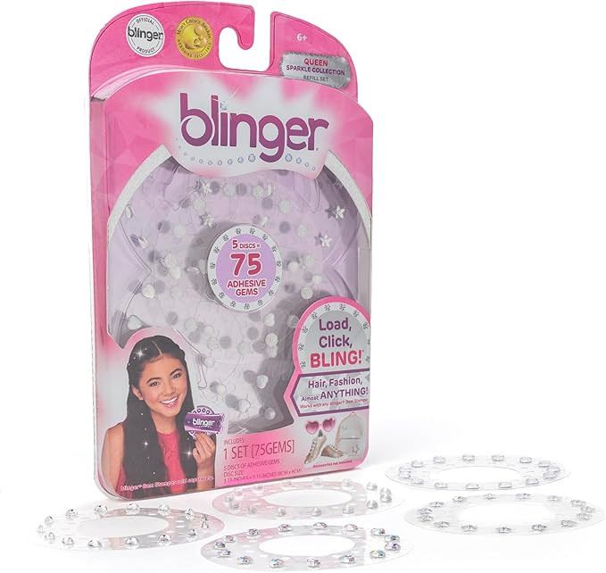 blinger® Sparkle Collection Refill Pack – Queen | 5 Discs – 75 Rhinestones | Bling In Brush ... | Amazon (US)