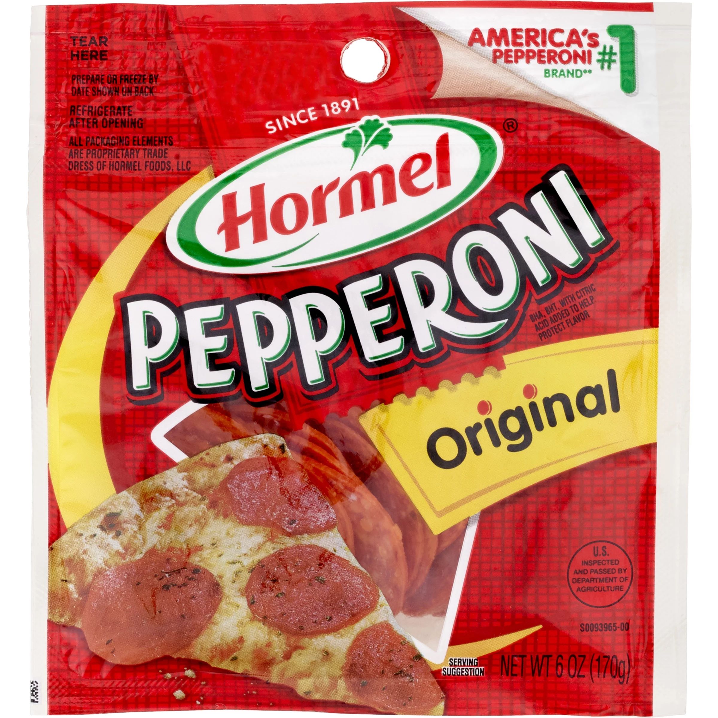 HORMEL, Pepperoni, Pizza Topping, Gluten Free, Original, 6 Oz Bag​ | Walmart (US)