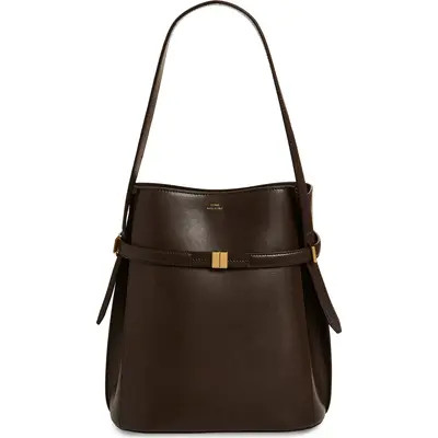 TOTEME Belted Leather Bucket Bag in Bark at Nordstrom | Nordstrom