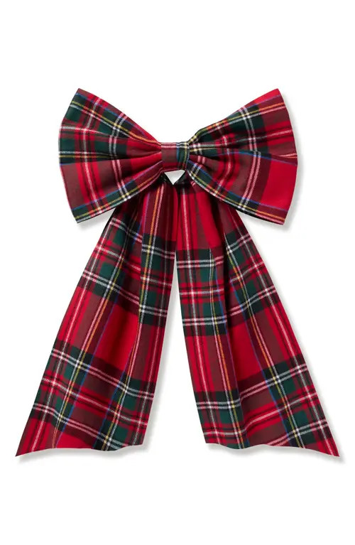 Petite Plume Imperial Tartan Plaid Wreath Bow in Red at Nordstrom | Nordstrom