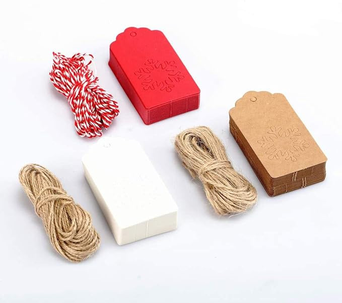 BinaryABC Christmas Snowflake Hanging Gift Tags,Paper Price Tags Labels,150pcs | Amazon (US)