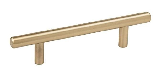 Amerock BP40516BBZ Bar Cabinet Pull, 3-3/4 in (96 mm) Center-to-Center Golden Champagne | Amazon (US)